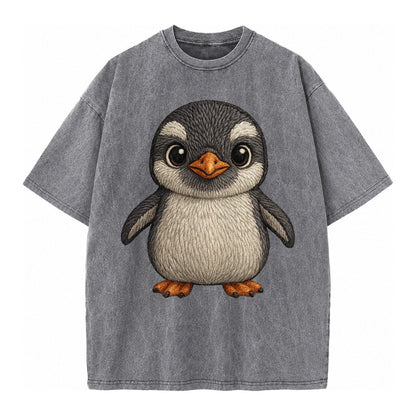 Baby Gentoo Penguin Vintage T-shirt – Grey