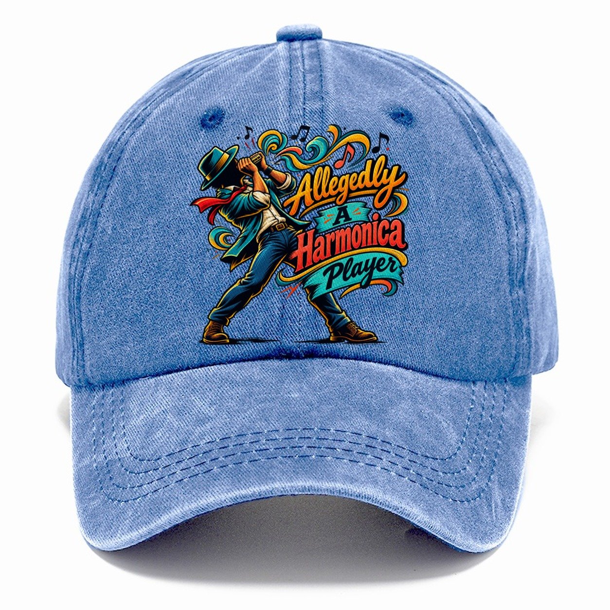 Allegedly A Harmonica Player Music Instruments Classic Cap – Summer Sky