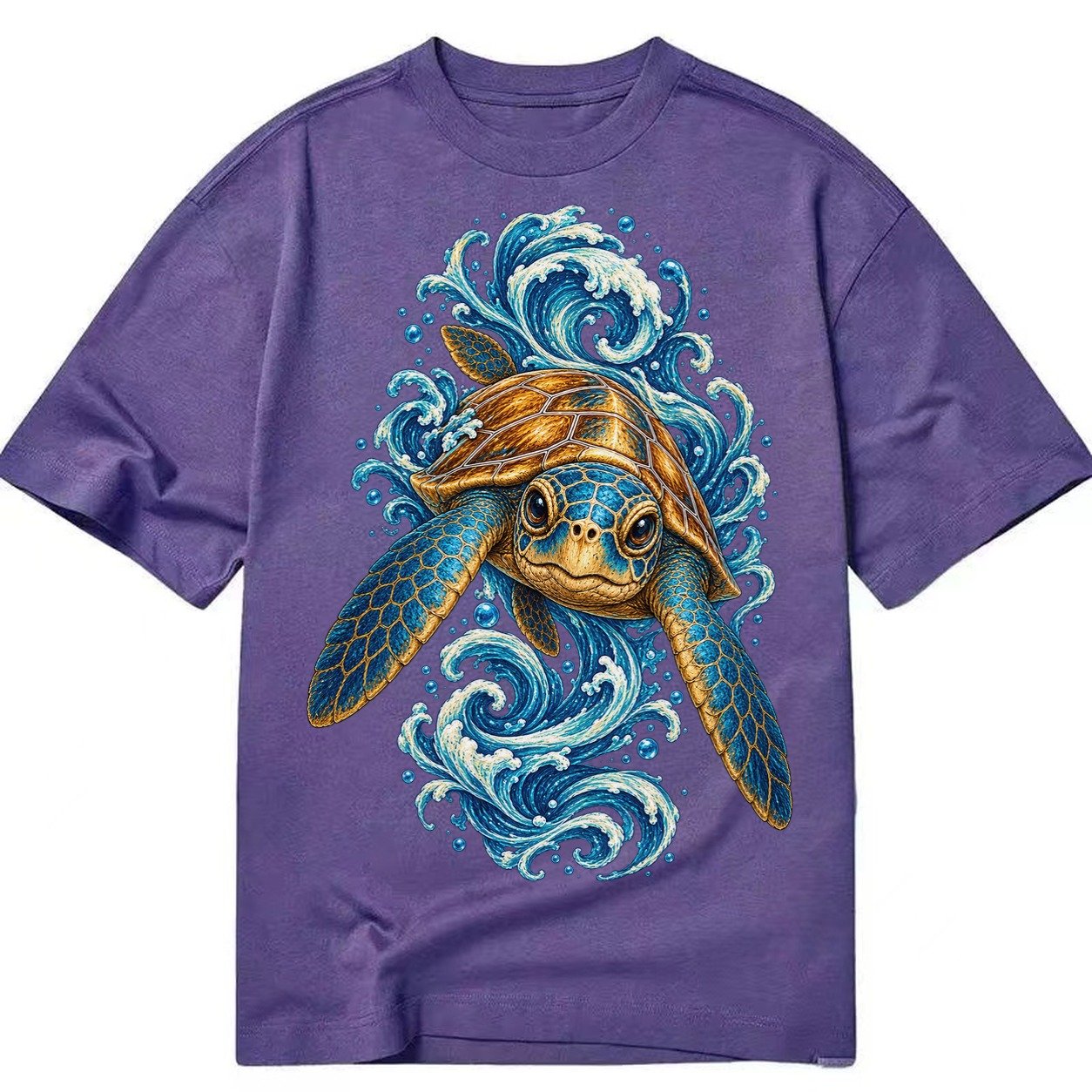 Ornate Sea Turtle Classic T-shirt – Purple