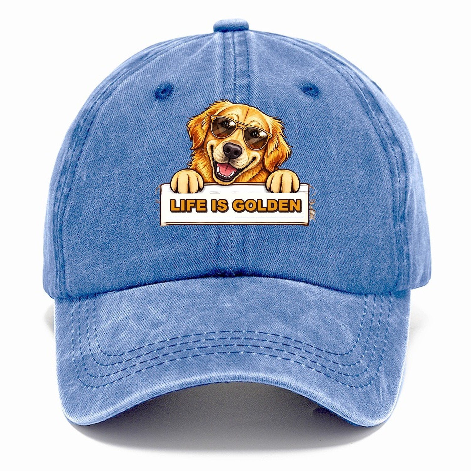 Life Is Golden Retriever Classic Cap – Summer Sky