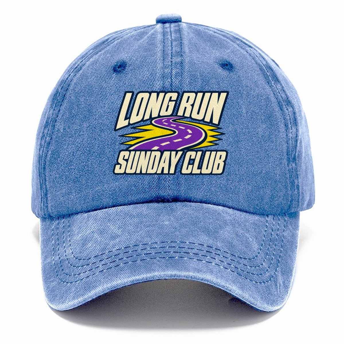 Long Run Sunday Club 90S Running Clubs Classic Cap – Summer Sky