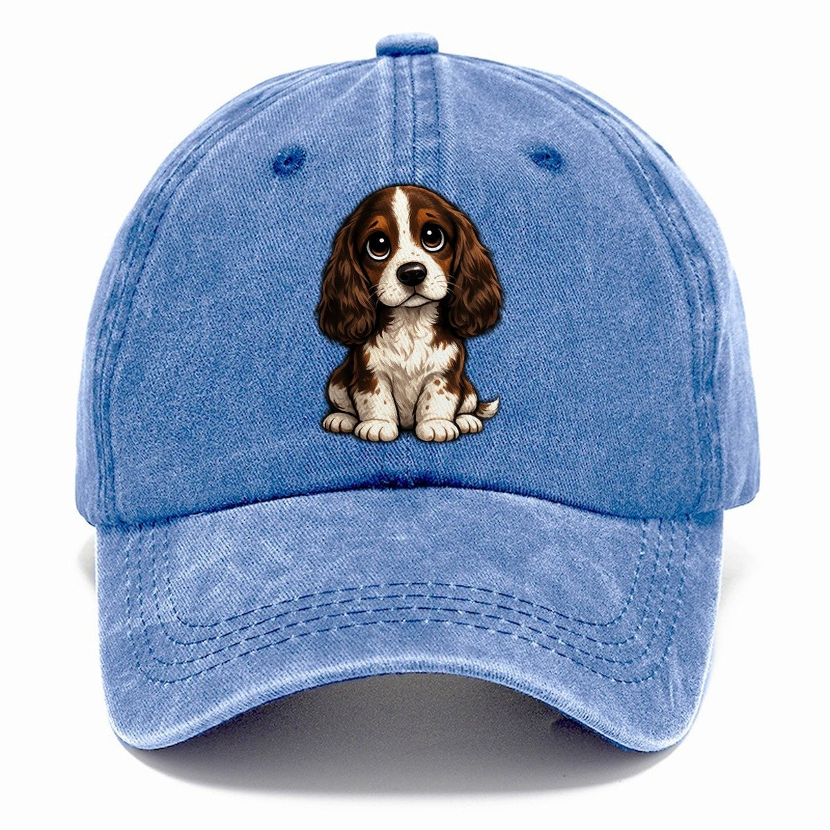 English Springer Spaniel Sitting Sweetheart Classic Cap – Summer Sky
