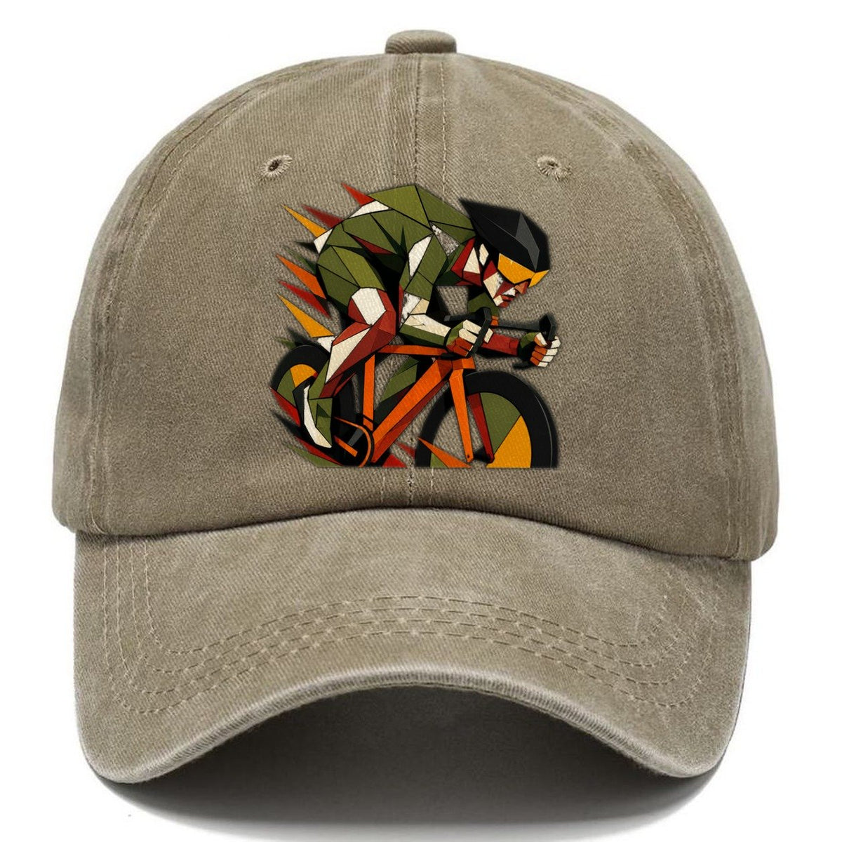 Cyclist Sprint Tuck Position Classic Cap – Warm Sand