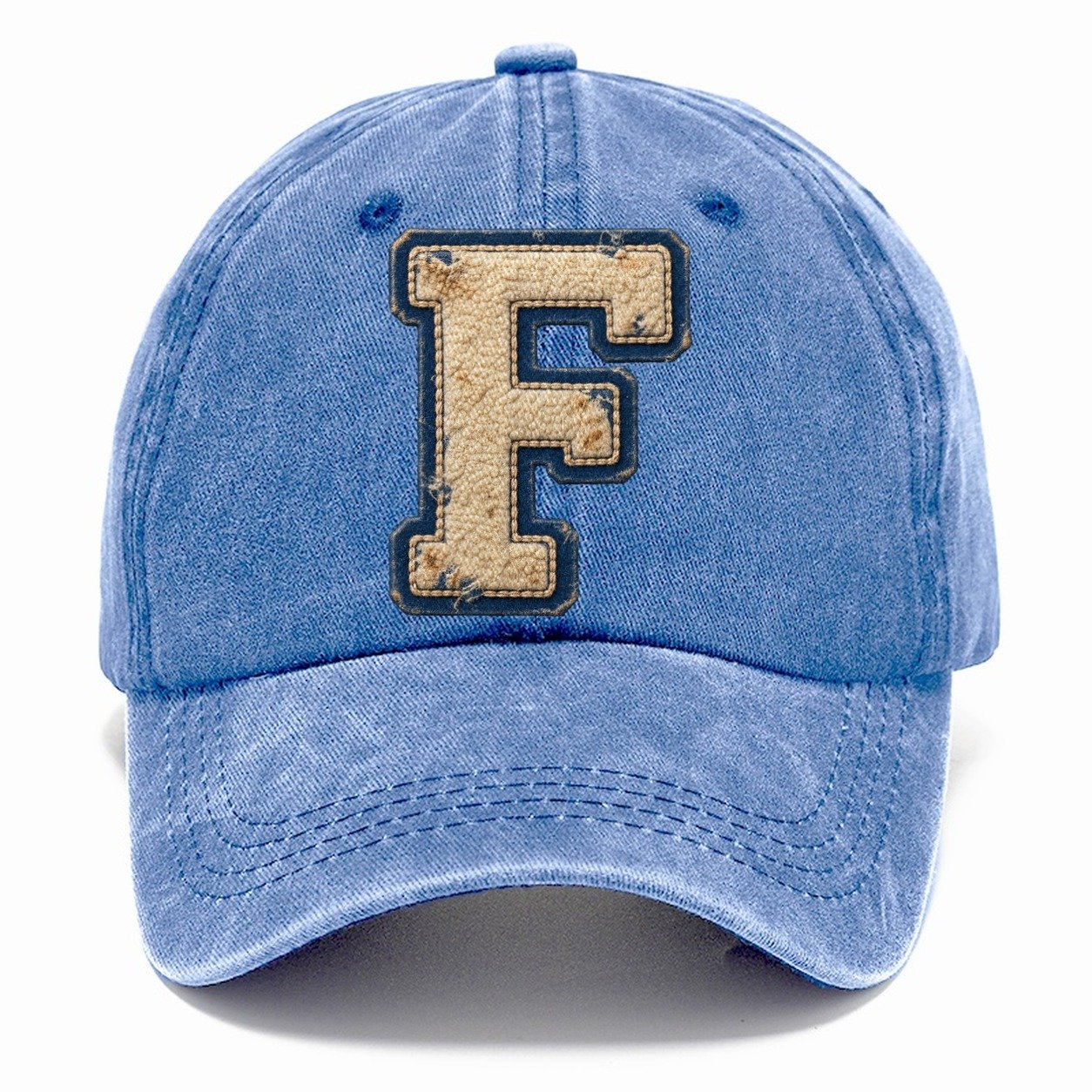 Varsity Chenille F Monogram Classic Cap – Summer Sky