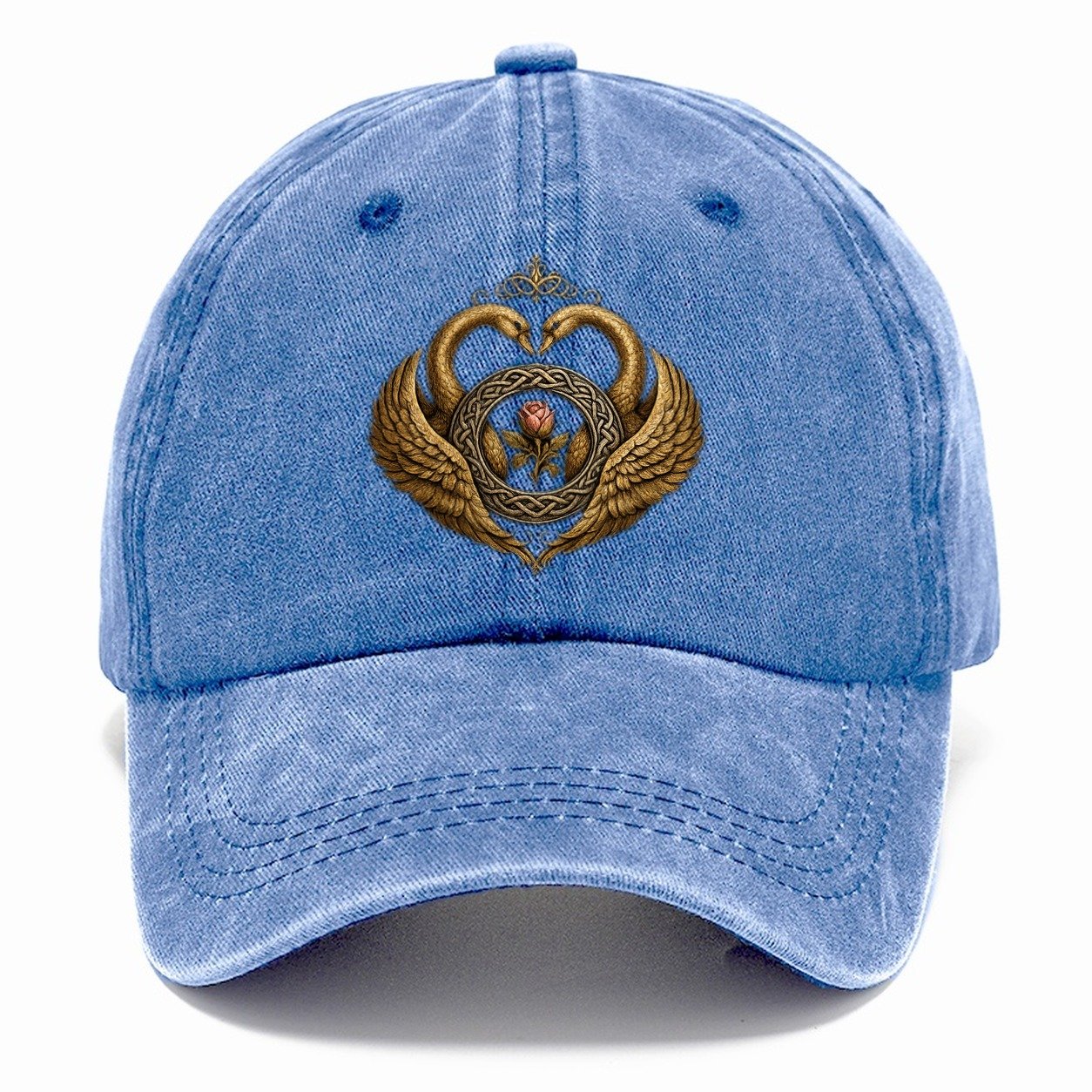 Claddagh Symbol Washed Classic Cap – Summer Sky