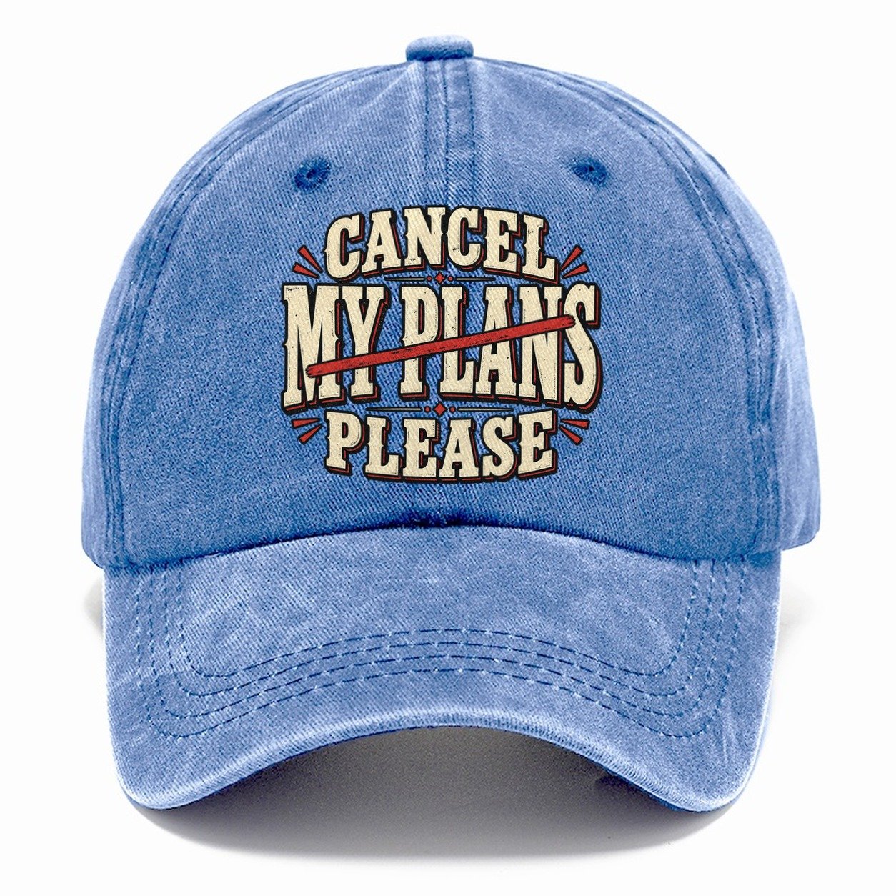 Cancel My Plans Please American Wit Classic Cap – Summer Sky