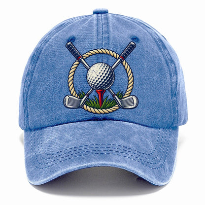 Crossed Clubs Crest Golf Life Classic Cap – Summer Sky