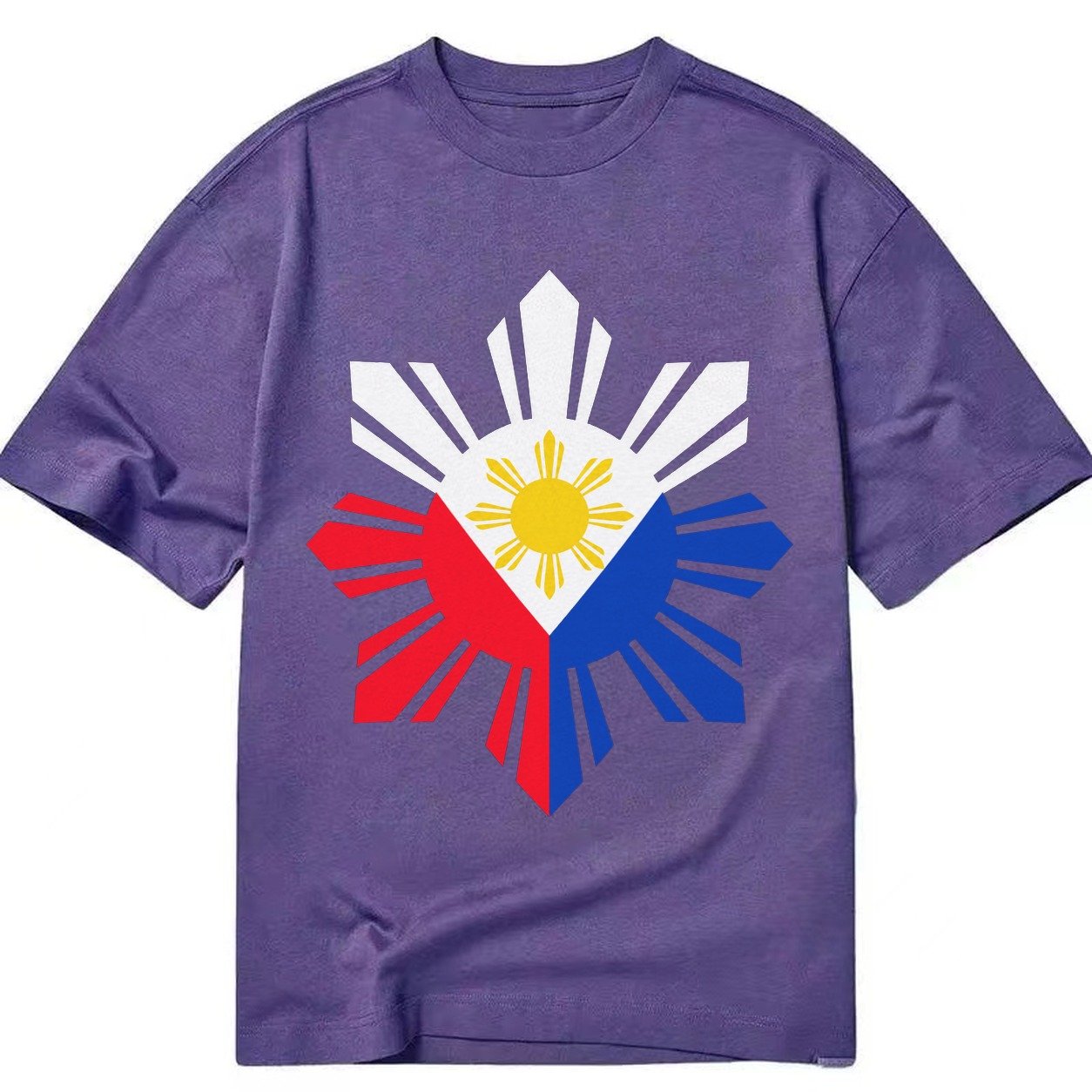 Philippines Iconic Sun And Stars Classic T-shirt – Purple