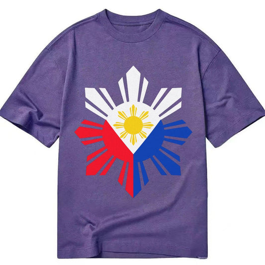 Philippines Iconic Sun And Stars Classic T-shirt – Purple