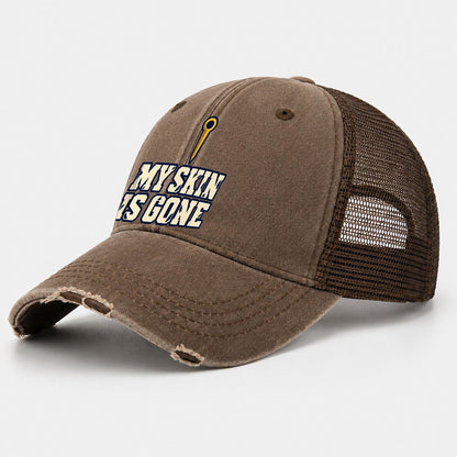 My Skin Is Gone Rock Climbing Washed Trucker Hat – Coffee
