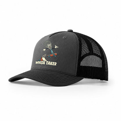 Whisk Taker Familiar Punchlines Trucker Hat – Dark Grey Black