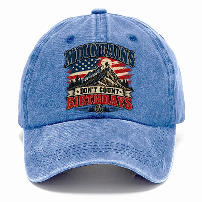 Mountains Don T Count Birthdays Old Man Strong Classic Cap – Summer Sky
