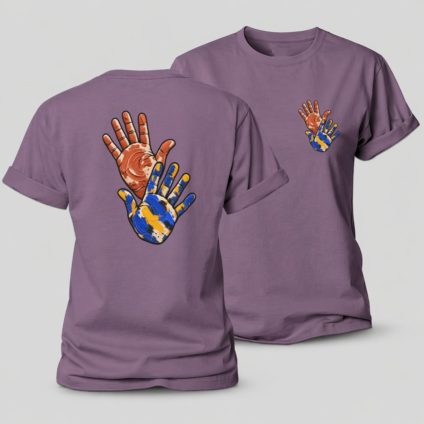 Clay And Color Hands Clay Color Makers Women's Cotton T-Shirt – Purple