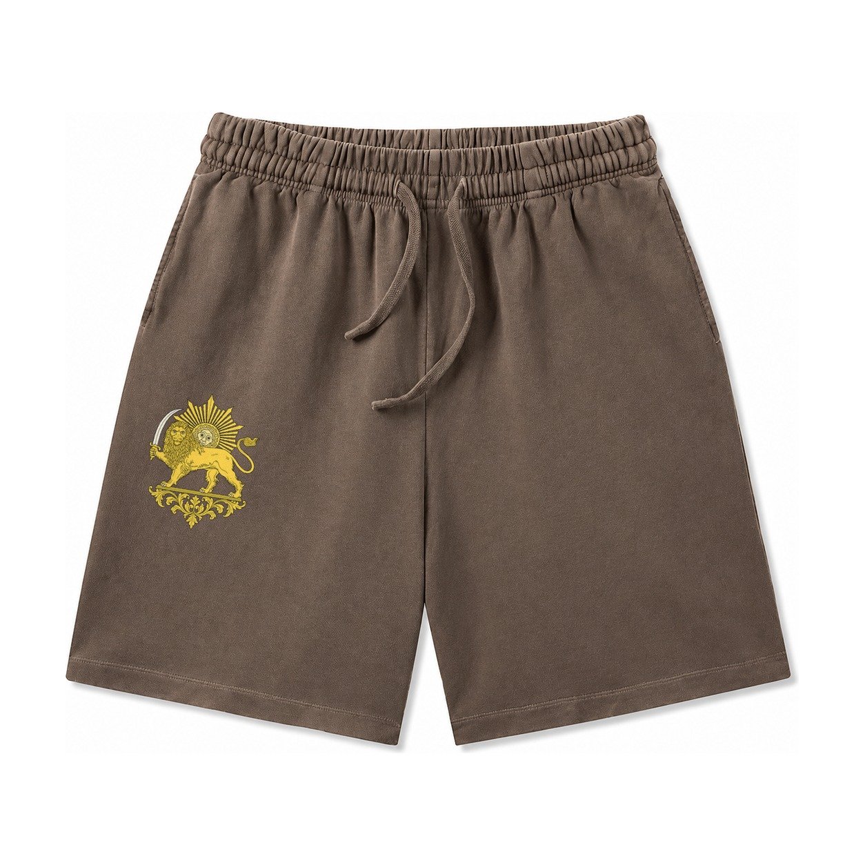 Shir O Khorshid Washed Shorts – Coffee
