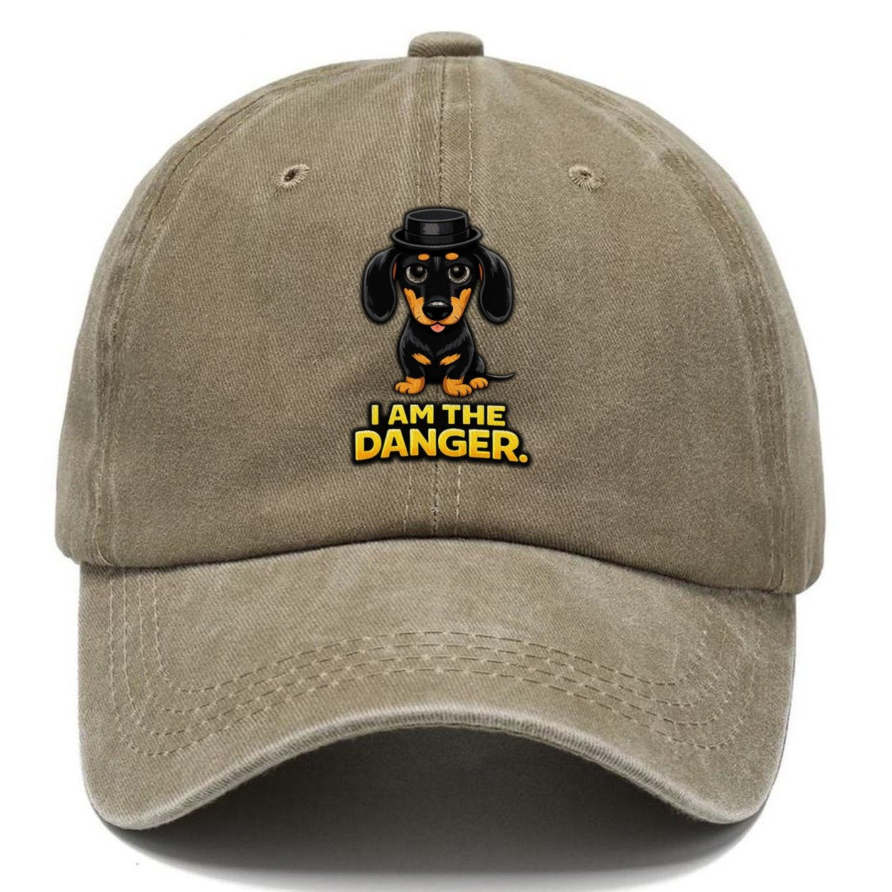 Dachshund Danger Classic Cap – Warm Sand