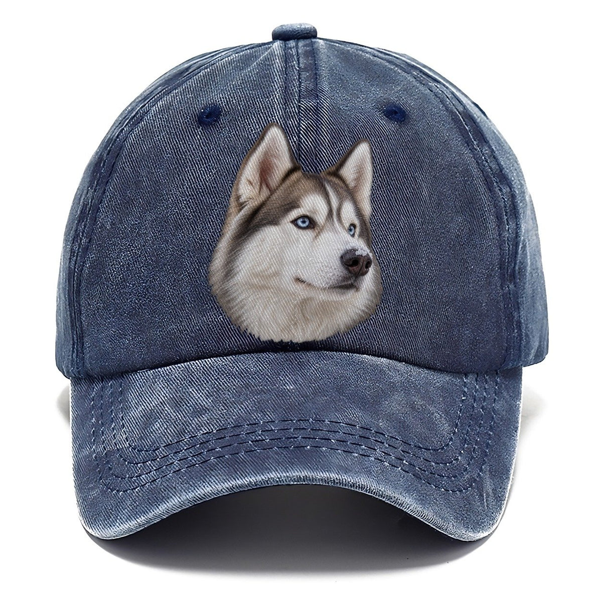 Husky Frosted Whiskers Character Club Classic Cap – Twilight Navy