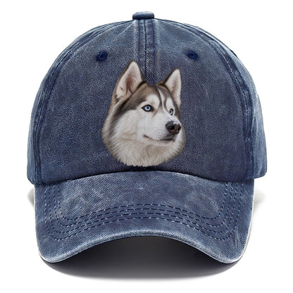 Husky Frosted Whiskers Character Club Classic Cap – Twilight Navy