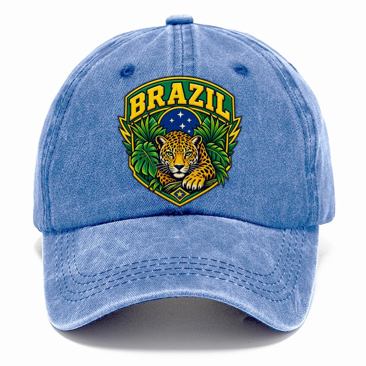 Brazil Retro Badge Country Logos Classic Cap – Summer Sky