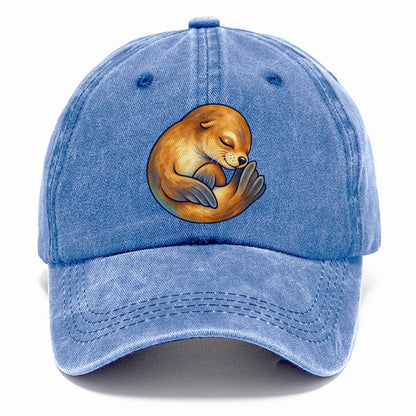 Sea Lion Curled Nap Sea Sprite Classic Cap – Summer Sky