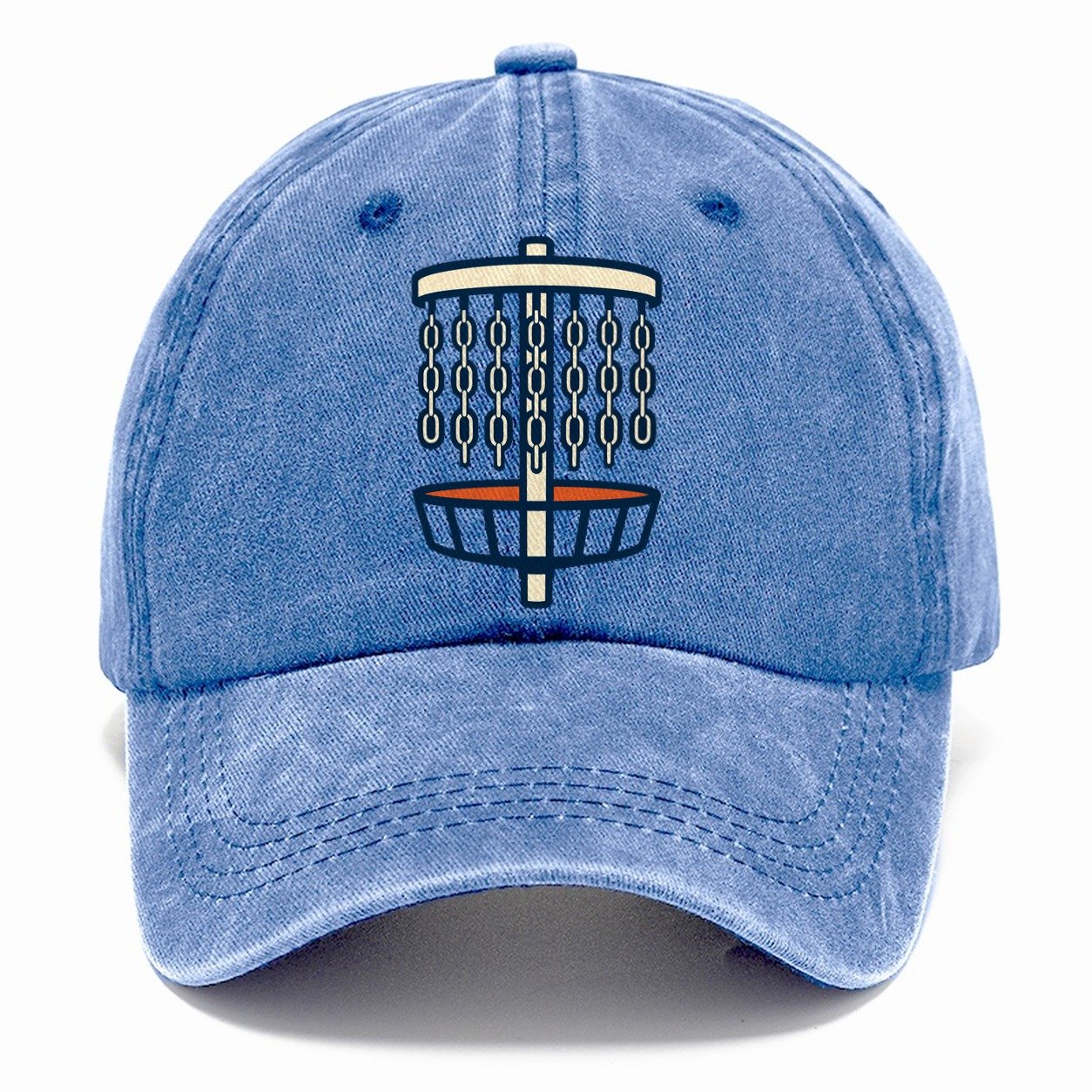 Chain Link Silhouette Disc Golf Classic Cap – Summer Sky