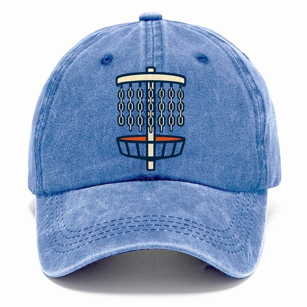 Chain Link Silhouette Disc Golf Classic Cap – Summer Sky
