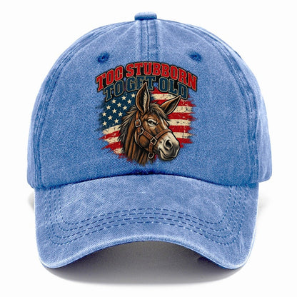 Too Stubborn To Get Old Old Man Strong Classic Cap – Summer Sky