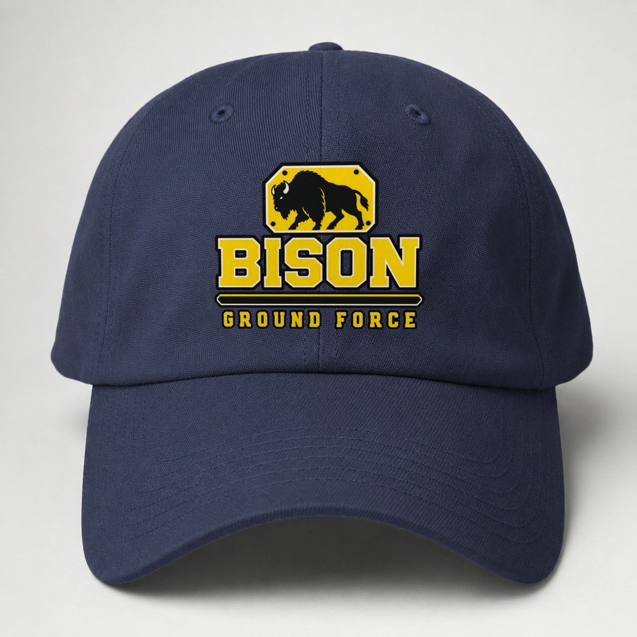 Bison Ground Force Heavy Duty Baseball Cap – Twilight Navy