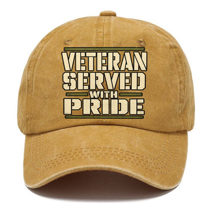 Veteran Served With Pride Barracks Wit Classic Cap – Golden Harvest