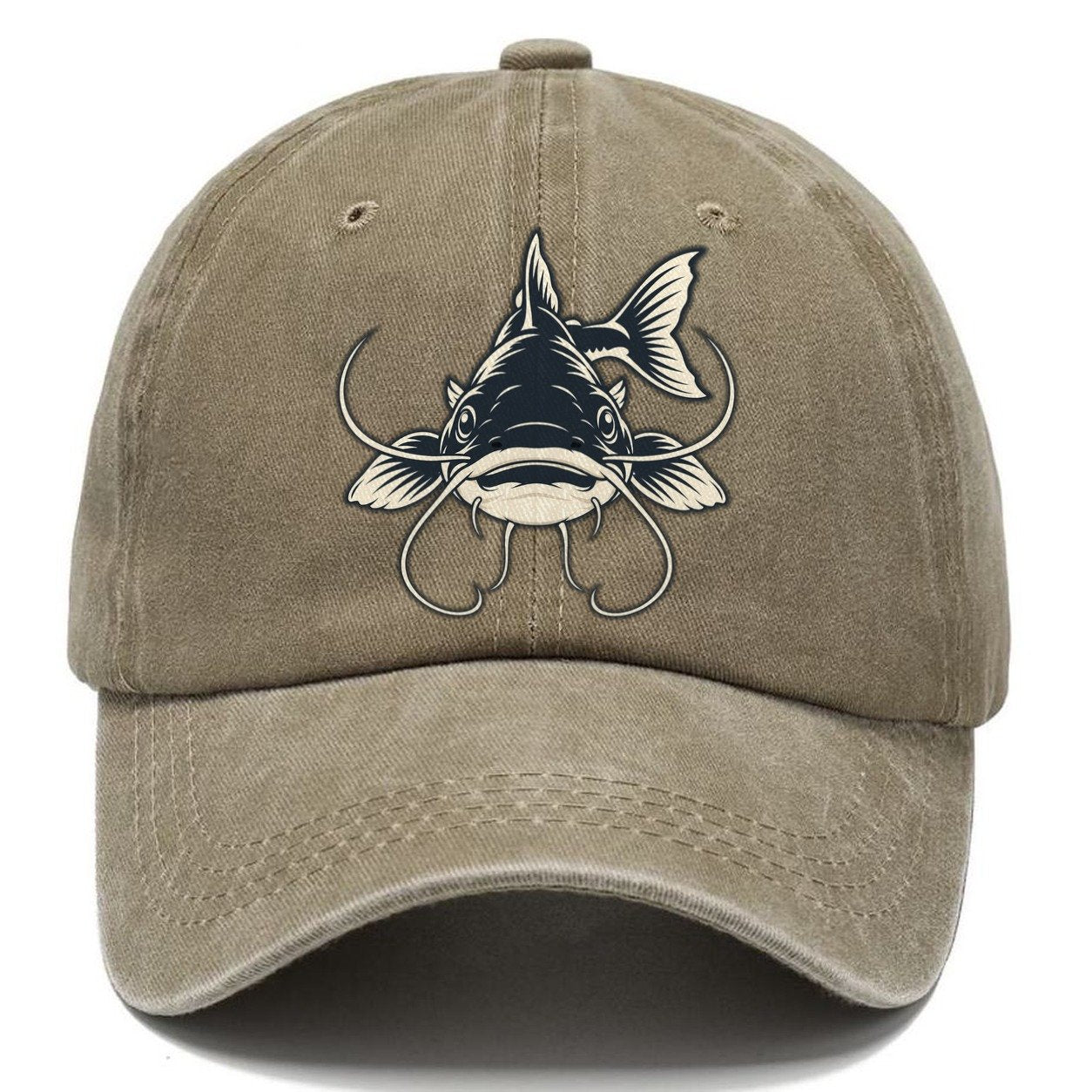 Catfish Whiskers Fishing Elegant Classic Cap – Warm Sand