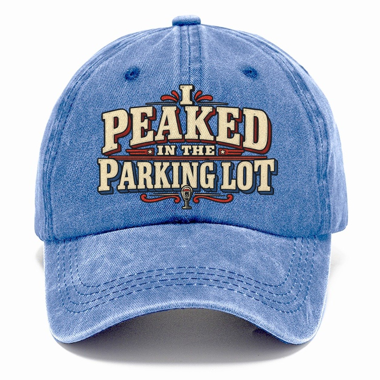 I Peaked In The Parking Lot American Wit Classic Cap – Summer Sky