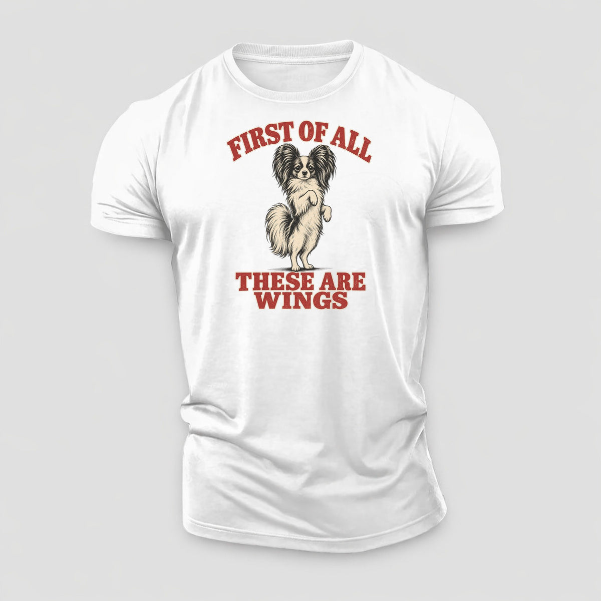 Papillon Dog Declarations Cotton T-Shirt – White