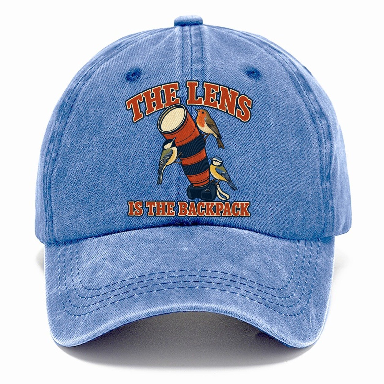 The Lens Is The Backpack Birdwatching Classic Cap – Summer Sky