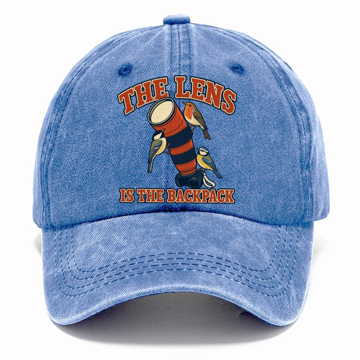 The Lens Is The Backpack Birdwatching Classic Cap – Summer Sky