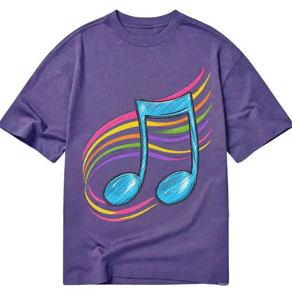 Musical Notes Headwear Classic T-shirt – Purple