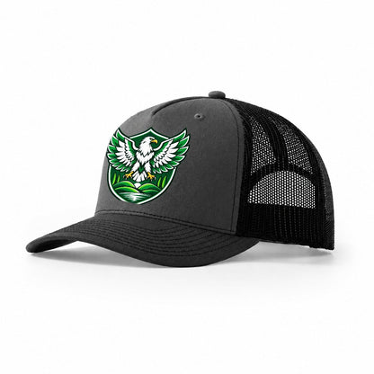 Nigeria Minimal Emblem Country Logos Trucker Hat – Dark Grey Black