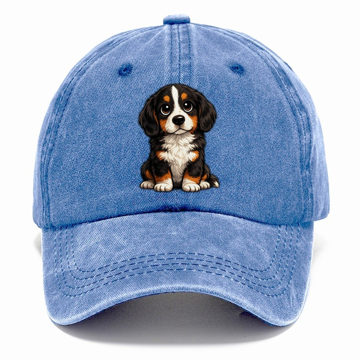 Bernese Mountain Dog Sitting Sweetheart Classic Cap – Summer Sky