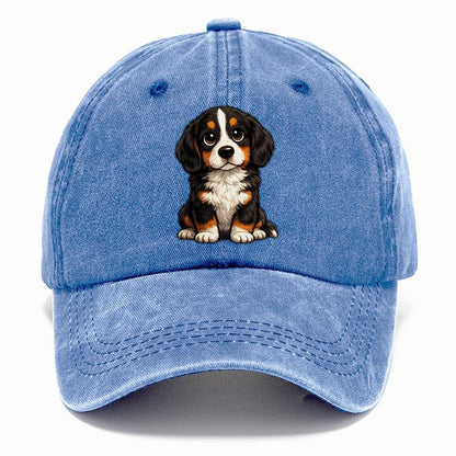 Bernese Mountain Dog Sitting Sweetheart Classic Cap – Summer Sky