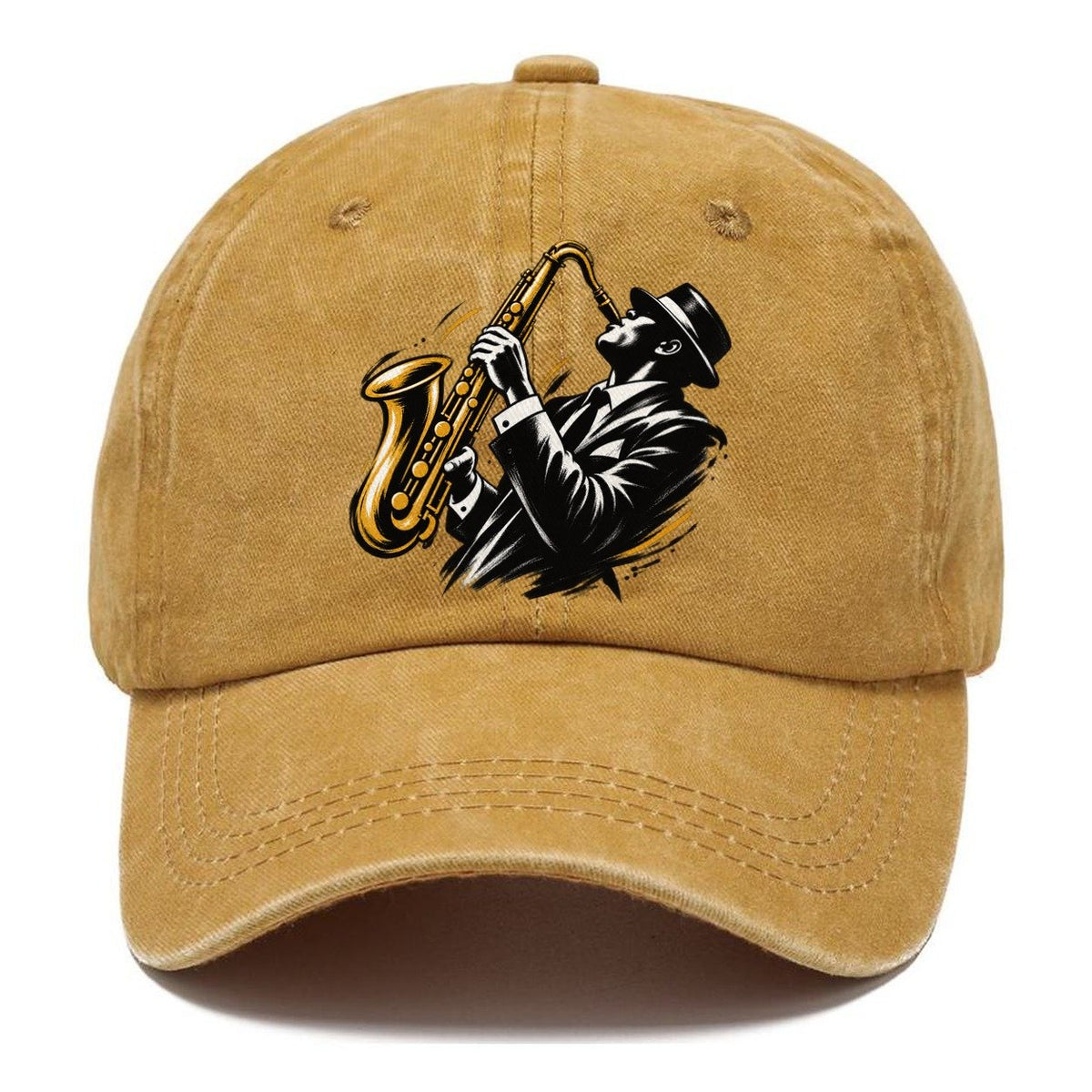 Expressive Ink Jazz Saxophonist Classic Cap – Golden Harvest