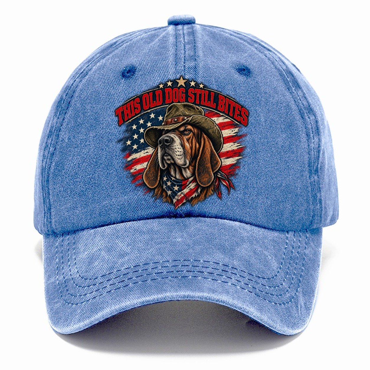 This Old Dog Still Bites Old Man Strong Classic Cap – Summer Sky
