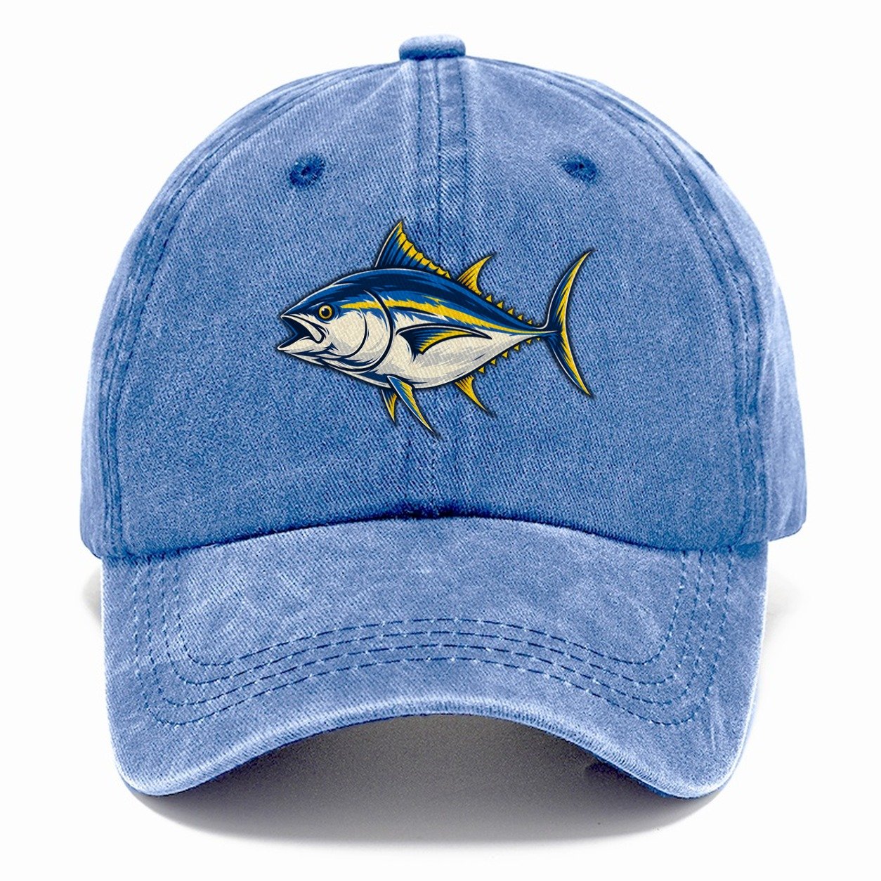 Tuna Silhouette Fishing Elegant Classic Cap – Summer Sky