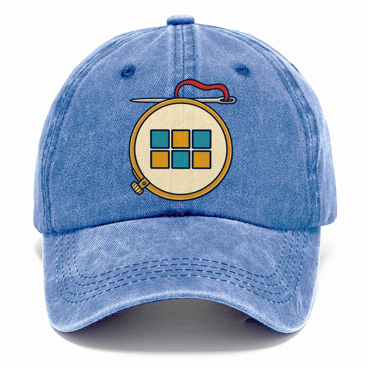 Hoop And Needle And Needlework Classic Cap – Summer Sky