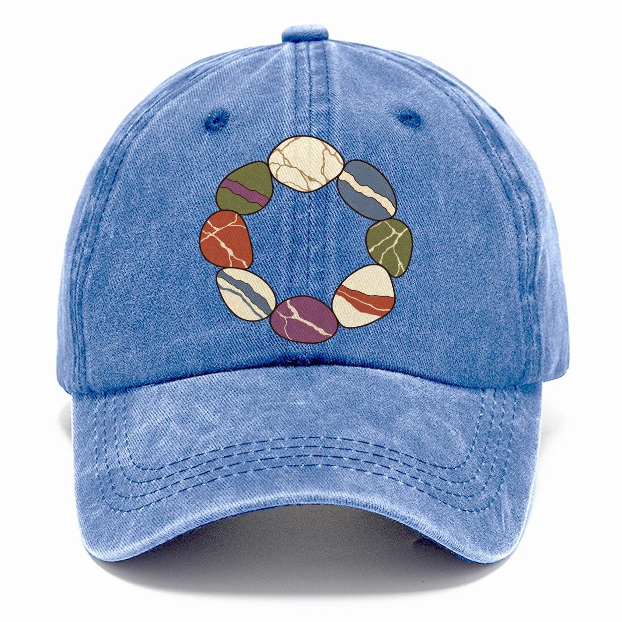 Tumbled Stone Colour Wheel Rocks And Minerals Classic Cap – Summer Sky