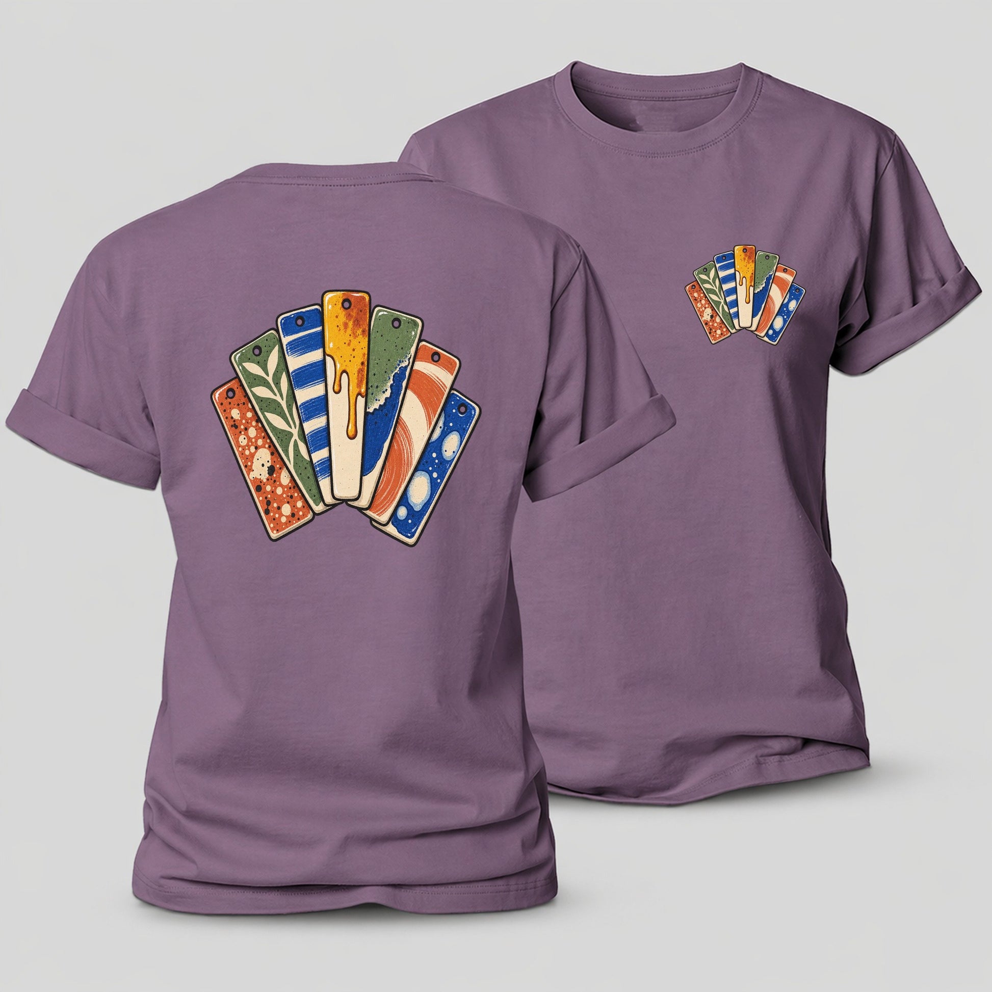 Glaze Test Fan Clay Color Makers Women's Cotton T-Shirt – Purple