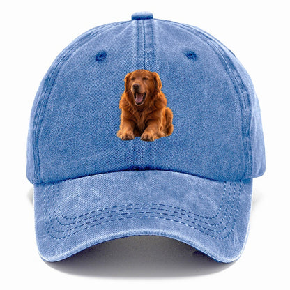 Golden Retriever Yawn Classic Cap – Summer Sky