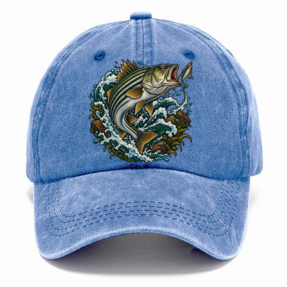 Striped Bass Surge Fishing Club Classic Cap – Summer Sky