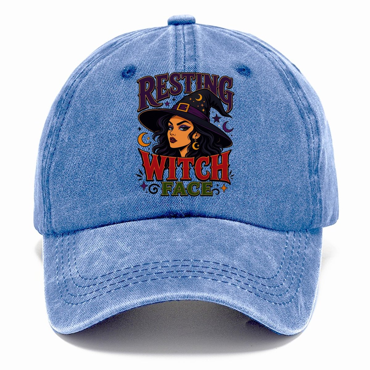 Resting Witch Face Classic Cap – Summer Sky