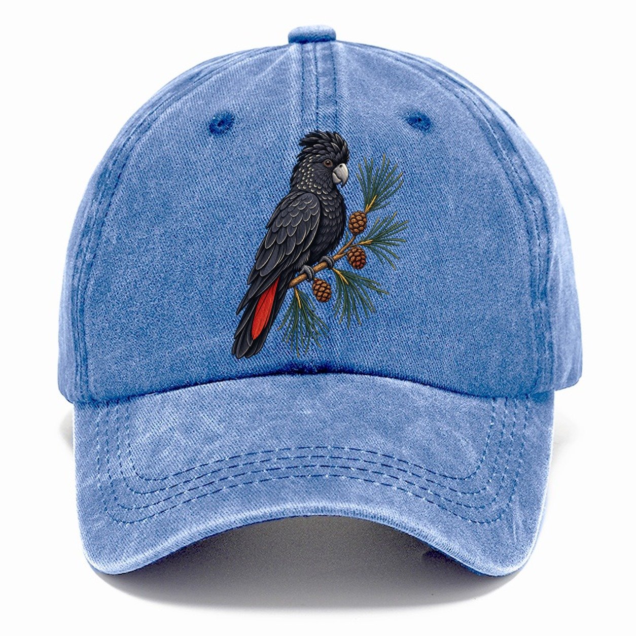 Glossy Black Cockatoo And She Oak Cones Australia Cultural Icons Classic Cap – Summer Sky