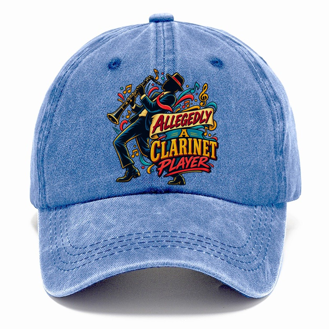 Allegedly A Clarinet Player Music Instruments Classic Cap – Summer Sky