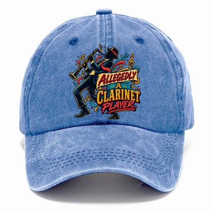 Allegedly A Clarinet Player Music Instruments Classic Cap – Summer Sky