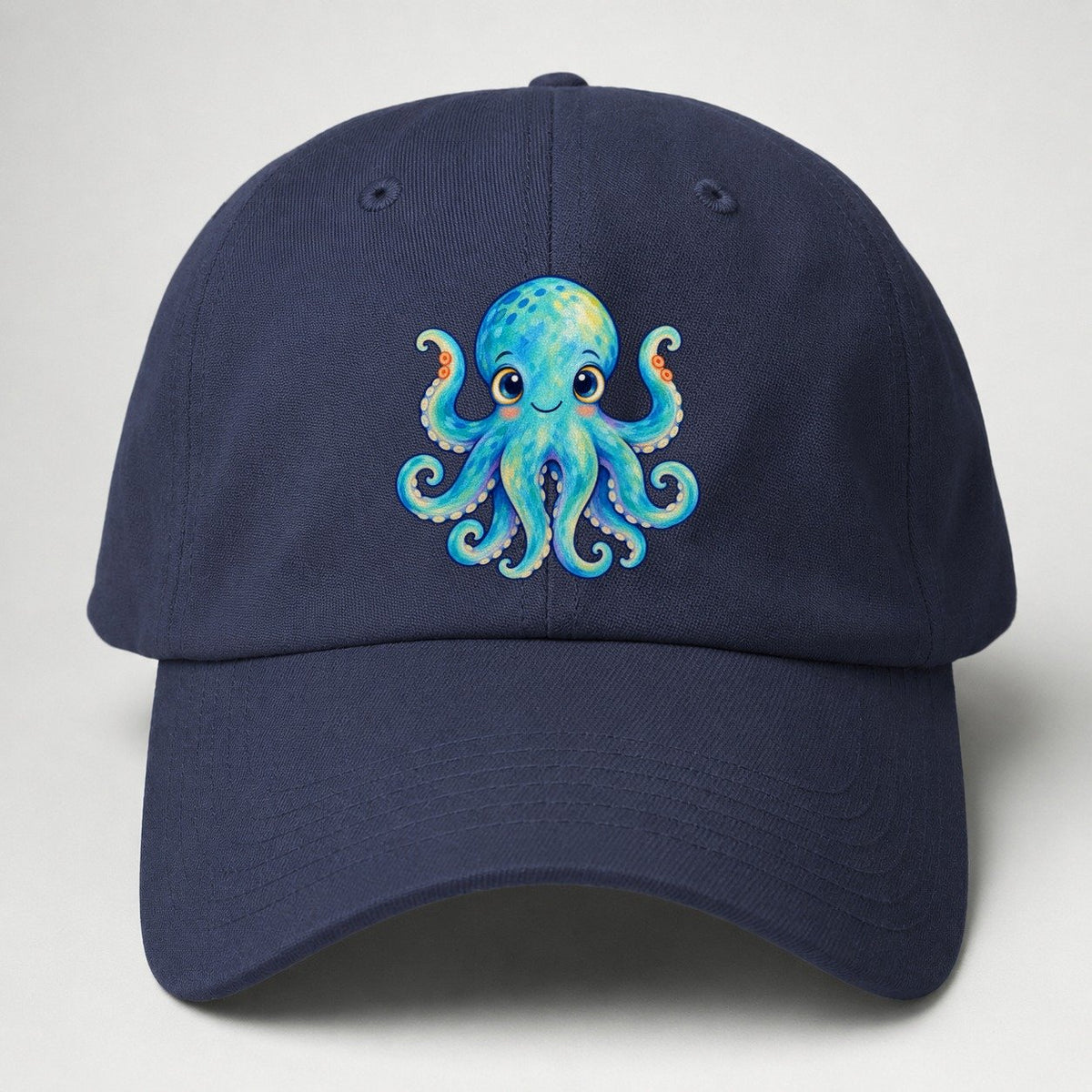 Octopus Curious Wave Sea Sprite Baseball Cap – Twilight Navy